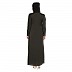 Front Open cuff sleeves Embroidery Abaya-Olive Green